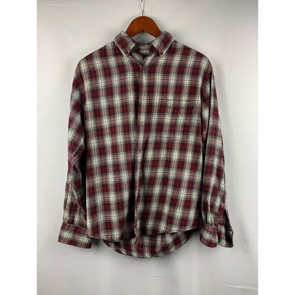 St. Johns Bay Men’s Classic Fit Plaid Button-Down Flannel Shirt - Size S - Picture 1 of 6